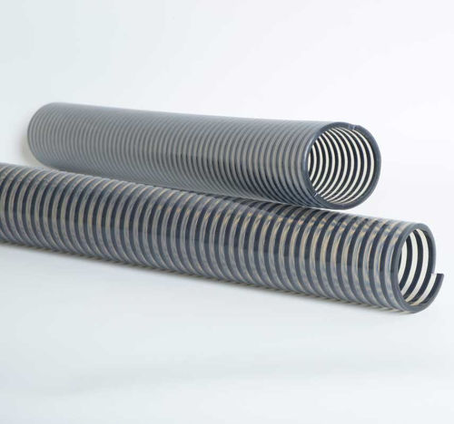 Bulk material hose - S-100 Super - KANAFLEX SPAIN - PVC / polyurethane / suction