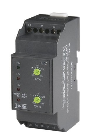 Voltage monitoring relay -  SM 501 - General Industrial Controls (P) Ltd. - DIN rail / time delay