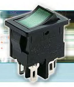 Rocker switch - 1855 series - MARQUARDT France - bipolar / flame control / illuminated