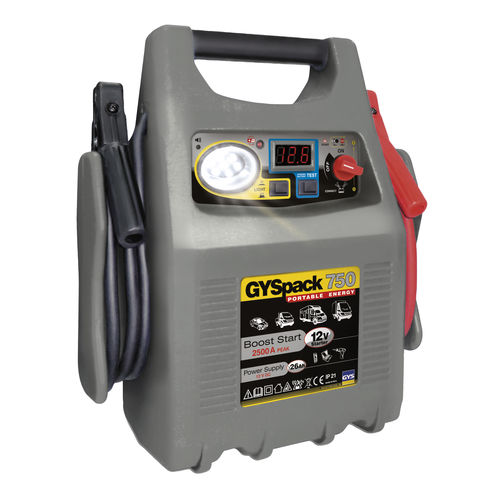 Motorcycle battery booster - GYSPACK 750 - GYS - for car / 12 V / lead-acid