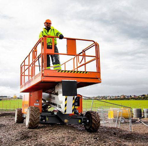 Wheeled telescopic boom lift - SL26RTE - Snorkel - electric / rough terrain