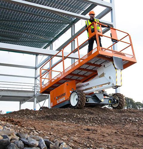 Wheeled telescopic boom lift - SL30RTE - Snorkel - electric / rough terrain