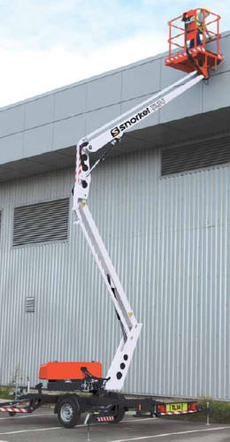 Trailer-mounted articulated boom lift - 2.2 m | TL34 - Snorkel - battery-powered / outdoor