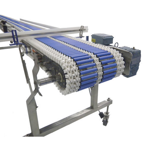 Steel conveyor chain - SpanTech - roller / for the beverage industry / accumulation