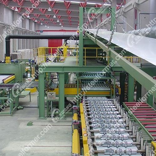 Sandwich panel production line - IKMW-RF-4R - IL KWANG METAL FORMING Company - EPS/mineral wool sandwich panel / continuous