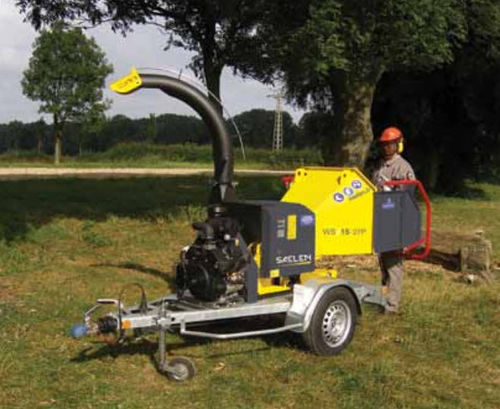Trailer-mount wood chipper - SAELEN WS/15-27P - Saelen industrie