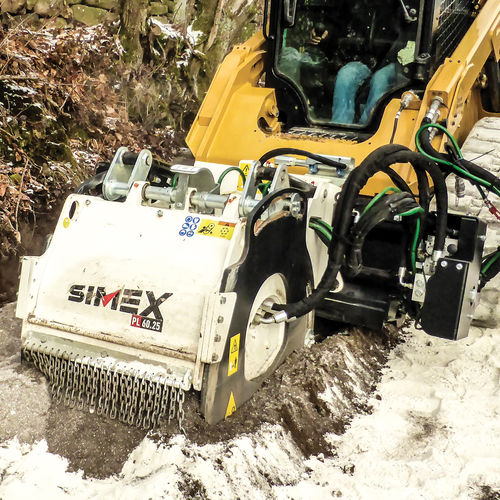 Skid steer loader cold planer - PL 60.25 - Simex S.r.l - compact / for asphalt