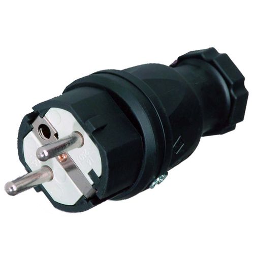 IP44 plug and socket - 9016 000, 9027000 - Müller Plastik GmbH - robust / 2-pole / with earthing contact