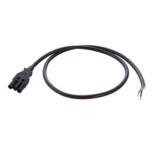Power cord with plug - Qneqt PVC / RPR - Müller Plastik GmbH - with interlock system / halogen-free