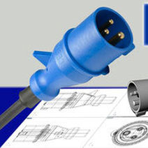 IP44 electrical plug - M220.6 - Müller Plastik GmbH - splash-resistant / 3-pole / CEE