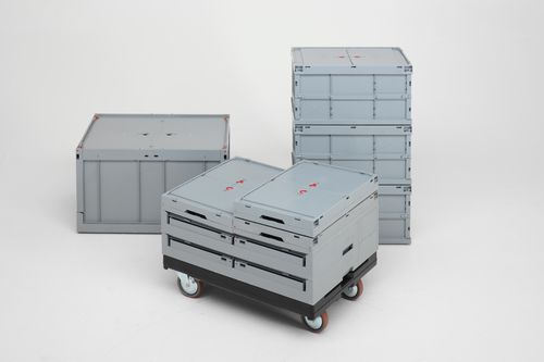 Polypropylene crate - RAKO 34-950 series - Engels Manutention et Environnement - storage / foldable