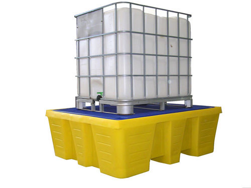 IBC container spill pallet - max. 2 500 x 1 300 x 580 mm | LB series - Engels Manutention et Environnement - plastic