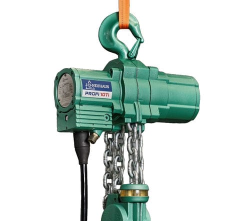 Pneumatic chain hoist - PROFI - J.D. Neuhaus - heavy-duty / low headroom / explosion-proof
