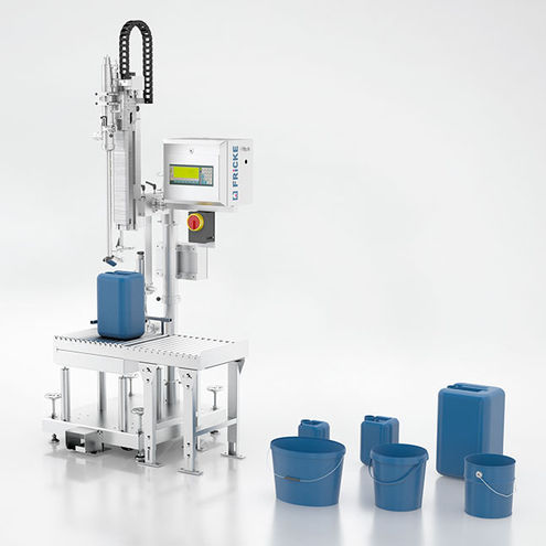 Semi-automatic filling machine - EFS 51 - FRICKE Abfülltechnik GmbH & Co. KG - container / jug / pail