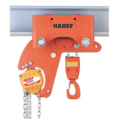 Manual chain hoist 28/12 HR HADEF low headroom / trolley