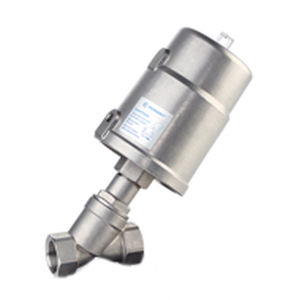 Angle seat valve - PASV - Pennant Engineering - piston actuator / pneumatic / flow control