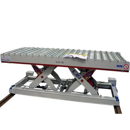 Tandem scissor lift table - 11.21354	  - Büter Hebetechnik GmbH - hydraulic / stationary