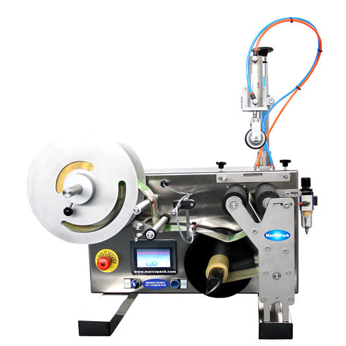 Semi-automatic labeler - MCP140T - MARCOPACK - for bottles / for tubes / for champagne bottle