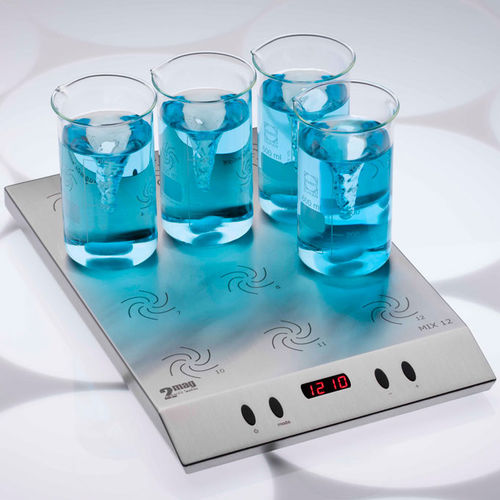 Magnetic laboratory stirrer - MIX 12 XL - 2mag AG - digital / for beakers / for medical applications