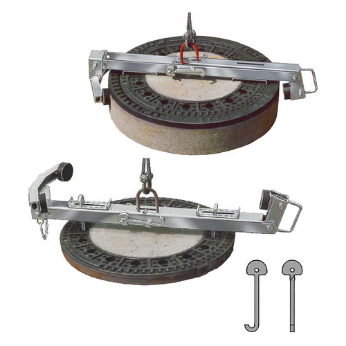 Manhole cover materials handling clamp - SRZ-KOMBI - Probst GmbH