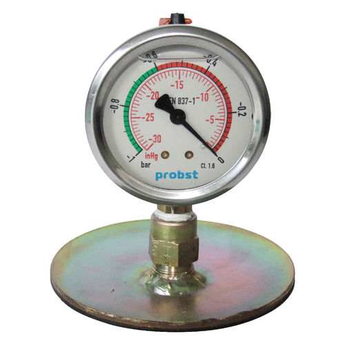 Bourdon tube vacuum gauge - UXP - Probst GmbH - wet dial