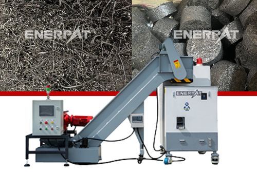 Metal chip briquette press - BM-570 - ENERPAT AMERICA - for cylindrical briquettes / hydraulic / fully-automatic