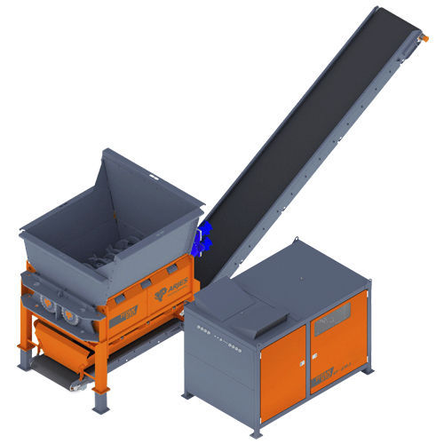 Primary shredder - TITAN 950 e-pu / d-pu - ARJES - Recycling Innovation - double shaft / for wood / paper