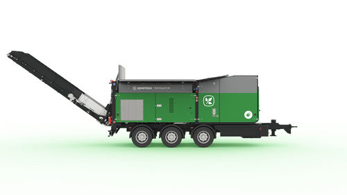 Single shaft shredder - Terminator e-mobile - Komptech - solid & bulk waste / compact / mobile