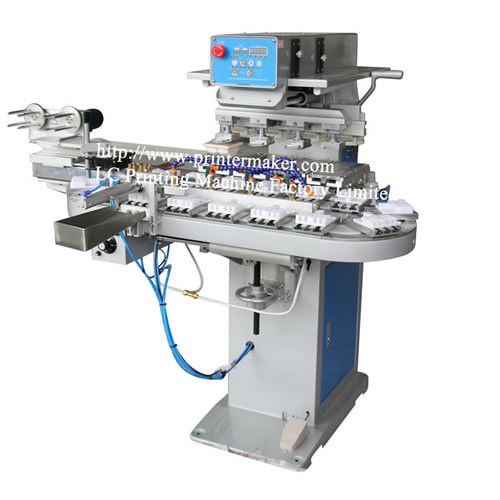 Pad printing machine with closed ink cup - S4-250TAC - LC Printing Machine Factory Limited - 4-color / for the toy industry / for the electronics industry