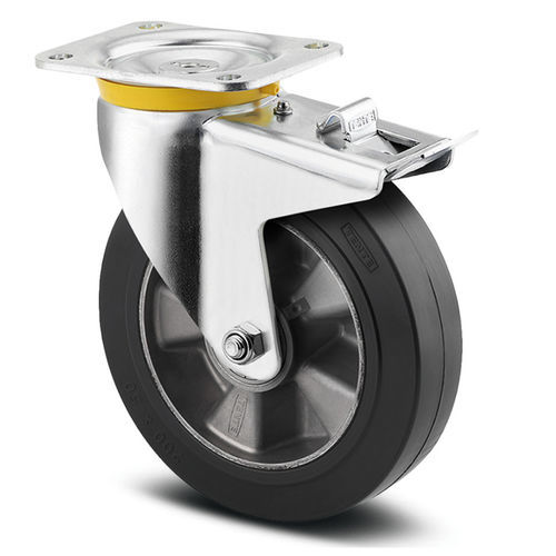 Swivel caster - ZETA - TENTE ® - base plate / elastic / double