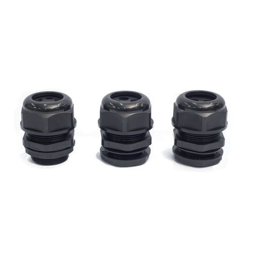 Polyamide cable gland - BC-H-M-B series - BOXCO Inc. - threaded / straight / hexagonal