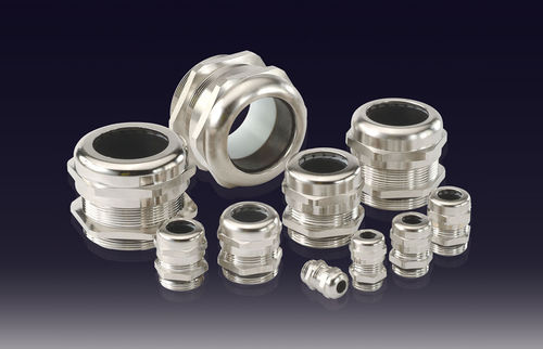 Nickel-plated brass cable gland - MM-L series - BOXCO Inc. - IP68 / threaded / straight