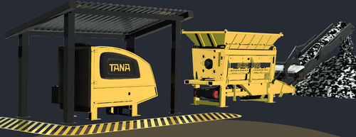 Secondary shredder - 440EM - Tana Oy - single shaft / solid & bulk waste / metal