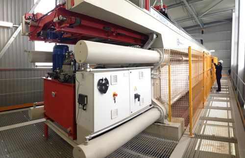 Overhead beam filter press - FB/2000-120 - FRACCAROLI & BALZAN S.p.a - automatic / for sludge / high-volume