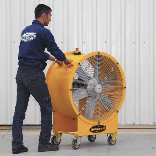 Floor-standing fan - UAS® - UNVEREN Co.Inc. - mobile / axial / extraction