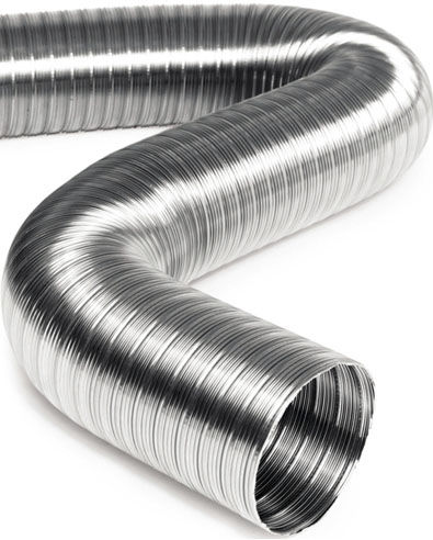 Flexible air duct - UAS FUGA - UNVEREN Co.Inc. - circular / oval / stainless steel