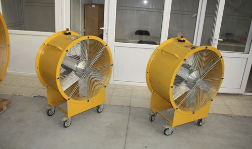 Floor-standing fan - UNVEREN Co.Inc. - mobile / axial / extraction