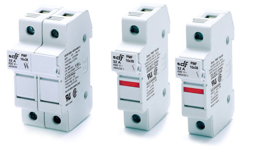 Cylindrical fuse holder - PMF series - DF ELECTRIC - DIN rail / IEC / modular