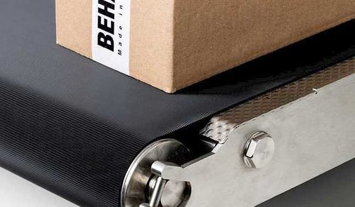 Roller conveyor materials handling system - BEHA Innovation GmbH - BEHAbelt - for packaging / for loads / for industrial use