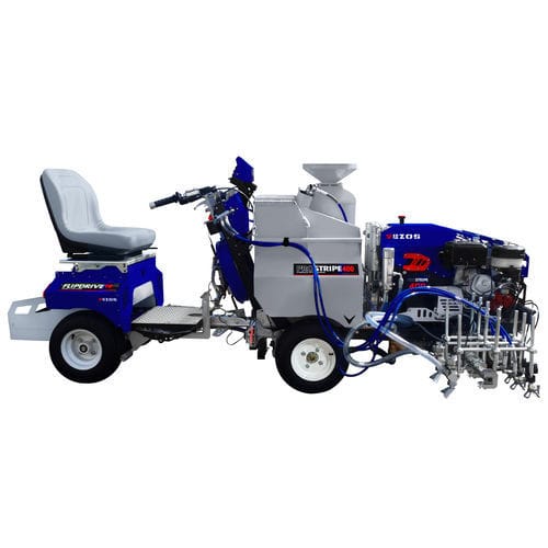 Road paint striping machine - PROSTRIPE 400 SP LINEMATIC Pressurized Bead System-FLIPDRIVE - VEZOS - hydraulic / self-propelled