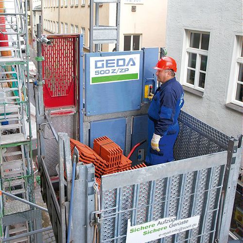 Single-mast mast climbing work platform - 500 Z/ZP - GEDA GmbH