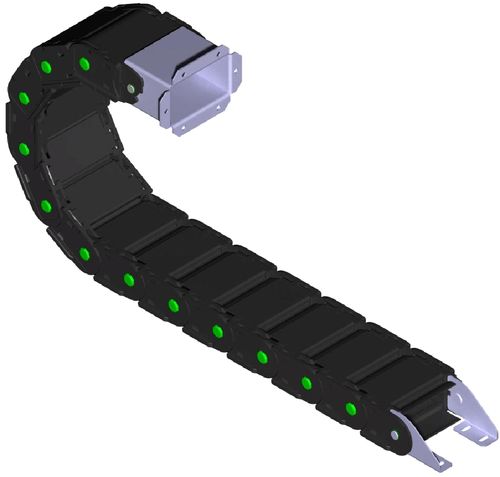 Fully-enclosed drag chain - SL.056 - Sacchi Longo - plastic