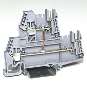 DIN rail-mounted terminal block - 43561 series - Morsettitalia - screw connection / gray / dual-stage