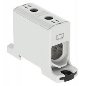 DIN rail-mounted terminal block - 606095 series - Morsettitalia - screw connection / gray / feed-through