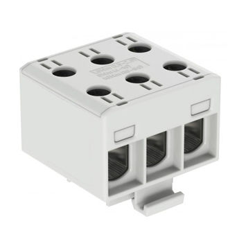 DIN rail-mounted terminal block - 606503 - Morsettitalia - screw connection / gray / feed-through