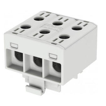 Screw connection terminal block - 606353 - Morsettitalia - feed-through / gray / power