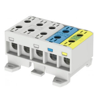 DIN rail-mounted terminal block - 606355 - Morsettitalia - screw connection / feed-through / gray