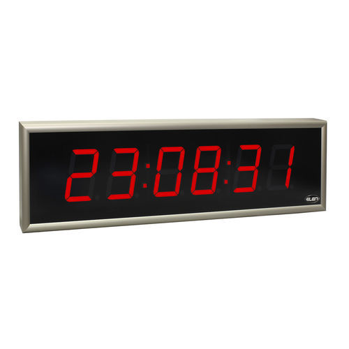 Wall-mounted clock - NDC 100/6 R L20 PoE LAN - ELEN, s.r.o. - LED / digital / network