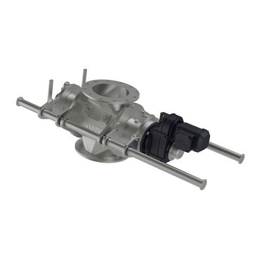 Pneumatic conveying rotary valve - ZS Easy Clean Twice II - Jaudt Dosiertechnik Maschinenfabrik GmbH - for bulk materials / square-flange / 2-way