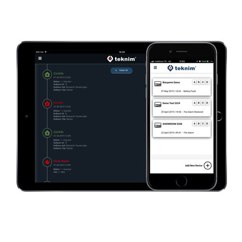 Control mobile app - TEKNIM ELEKTRONIK AŞ. - alarm / Android / iOS